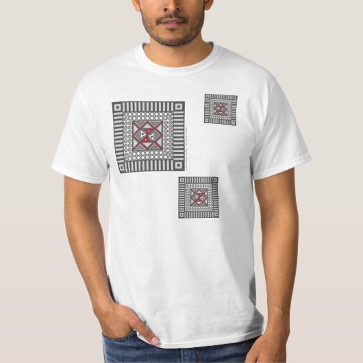 Uitwisselend geometrisch Man Licht Shirt (Voorkant)