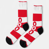 Uitwisselend vierkant HO HO Rood gestreept Sokken (Links)