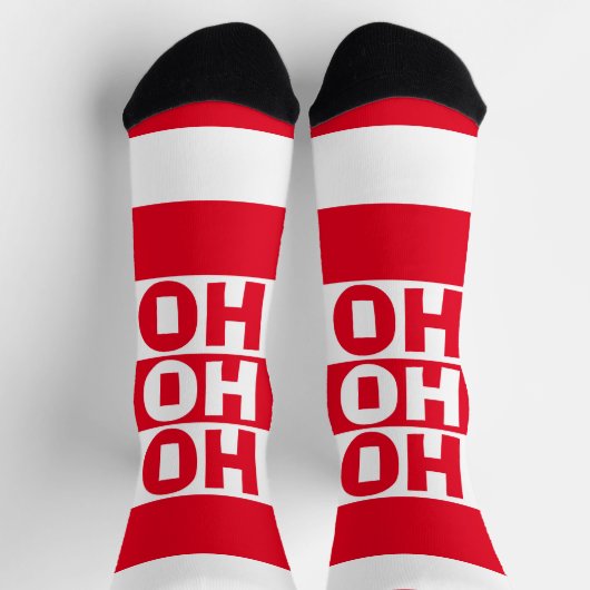 Uitwisselend vierkant HO HO Rood gestreept Sokken (Top)