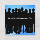 uitzendbureau arbeidsbemiddeling vierkante visitekaartje (Voorkant)