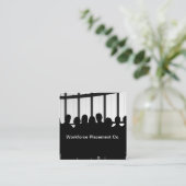 uitzendbureau arbeidsbemiddeling vierkante visitekaartje (Staand voorkant)