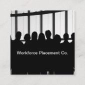 uitzendbureau arbeidsbemiddeling vierkante visitekaartje (Voorkant)