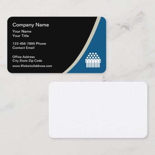 Uitzendbureau Glossy Visitekaartjes (Voorkant / Achterkant)