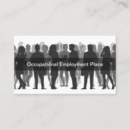 uitzendbureau voor arbeidsbemiddeling visitekaartje (Voorkant)