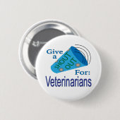 Uitzenden voor dierenartsen ronde button 5,7 cm (Voorkant /achterkant)