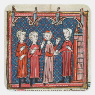 Uitzending en misdaad begaan door een priester vierkante sticker