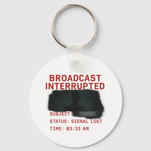 Uitzending onderbroken - Signal Lost Glitchcore T- Sleutelhanger (Voorkant)