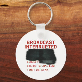 Uitzending onderbroken - Signal Lost Glitchcore T- Sleutelhanger