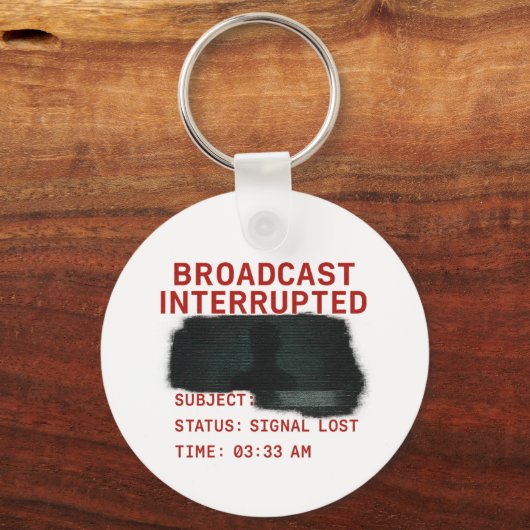 Uitzending onderbroken - Signal Lost Glitchcore T- Sleutelhanger (Voorkant)