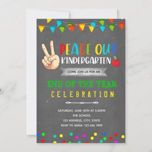 Uitzending "Peace Out"-kinderen Kaart (Voorkant)