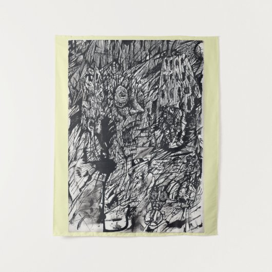 Uitzending van Felicity, inkttekening Wandkleed (Voorkant)