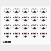 uitzending van liefde hart sticker (Vel)