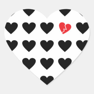 uitzending van liefde hart sticker