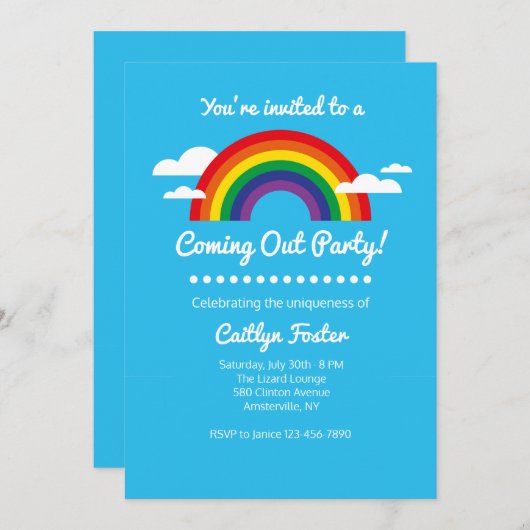 Uitzendingsuitnodiging Kaart (Voorkant / Achterkant)