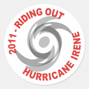 Uitzetting orkaan Irene 2011 Ronde Sticker