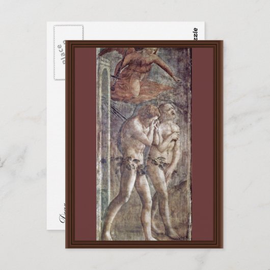 Uitzetting uit het paradijs door Masaccio (beste k Briefkaart (Voorkant / Achterkant)
