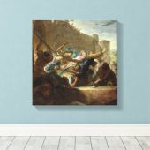 Uitzetting van de Huguenots Canvas Afdruk (Insitu (Houten vloer))