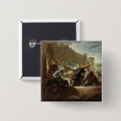 Uitzetting van de Huguenots Vierkante Button 5,1 Cm (Voorkant /achterkant)