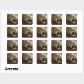 Uitzetting van de Huguenots Vierkante Sticker (Vel)