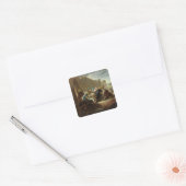 Uitzetting van de Huguenots Vierkante Sticker (Envelop)