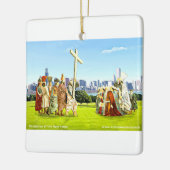 Uitzetting van het Heilige Kruis Keramisch Ornament (Links)