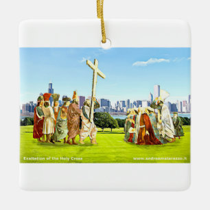 Uitzetting van het Heilige Kruis Keramisch Ornament