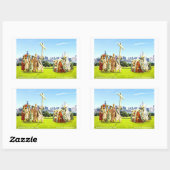 Uitzetting van het Heilige Kruis Rechthoekige Sticker (Vel)