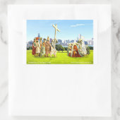 Uitzetting van het Heilige Kruis Rechthoekige Sticker (Tas)