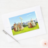 Uitzetting van het Heilige Kruis Rechthoekige Sticker (Envelop)