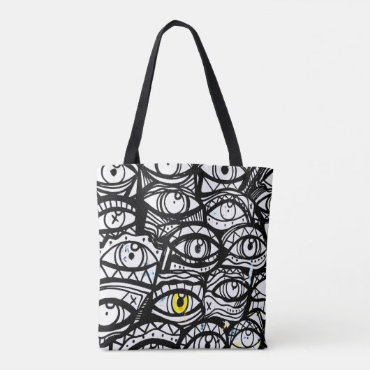 Uitzetting van ogen tote bag (Achterkant)