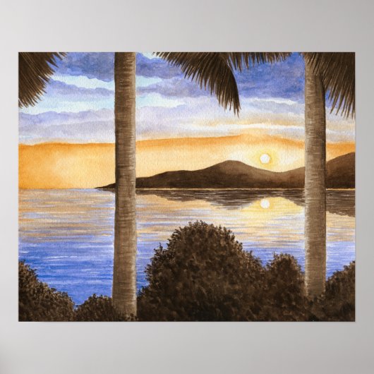 Uitzicht 166 voor de Zonneoostzee-Zee Poster (Voorkant)