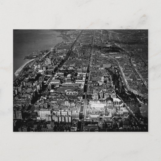 Uitzicht 1928 van de luchthaven van Upper West Sid Briefkaart (Voorkant)