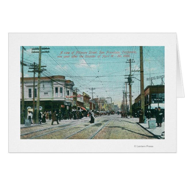 Uitzicht 1 jaar na de brand in 1906 (Voorkant Horizontaal)