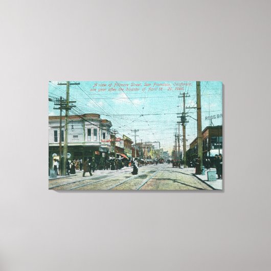 Uitzicht 1 jaar na de brand in 1906 canvas afdruk (Voorkant)