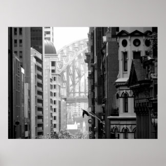 Uitzicht 1b van de Habour Bridge Poster