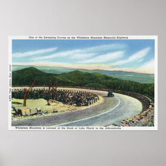 Uitzicht a Sweeping Curve of the Memorial Hwy Poster (Voorkant)