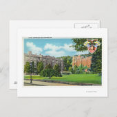 Uitzicht aan de buitenkant van Cadet Barracks en G Briefkaart (Voorkant / Achterkant)