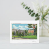 Uitzicht aan de buitenkant van Cadet Barracks en G Briefkaart (Staand voorkant)