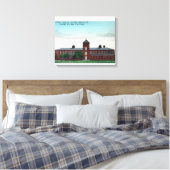 Uitzicht aan de buitenkant van de Currier Co-Silk Canvas Afdruk (Insitu (Slaapkamer))