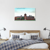 Uitzicht aan de buitenkant van de Currier Co-Silk  Canvas Afdruk (Insitu (Slaapkamer))