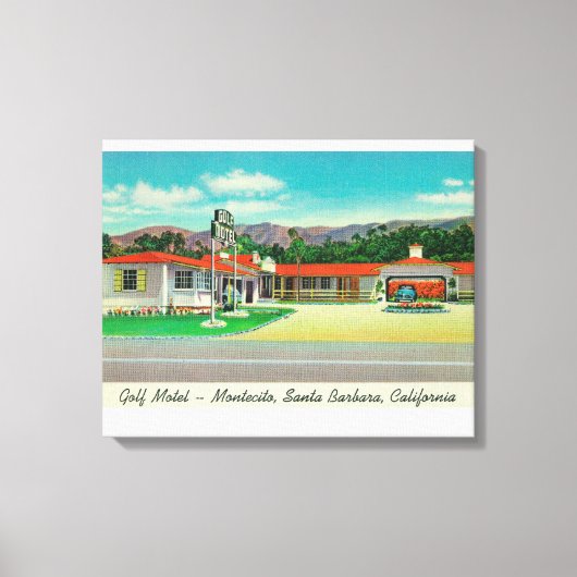 Uitzicht aan de buitenkant van de Golf van Motel, Canvas Afdruk (Voorkant)