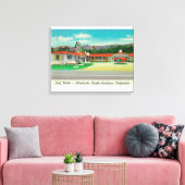 Uitzicht aan de buitenkant van de Golf van Motel, Canvas Afdruk (Insitu (Woonkamer))