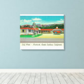Uitzicht aan de buitenkant van de Golf van Motel, Canvas Afdruk (Insitu (Houten vloer))