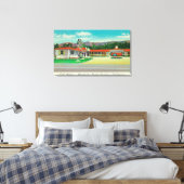 Uitzicht aan de buitenkant van de Golf van Motel, Canvas Afdruk (Insitu (Slaapkamer))