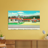 Uitzicht aan de buitenkant van de Golf van Motel, Canvas Afdruk (Insitu (Woonkamer))