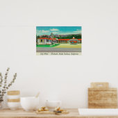 Uitzicht aan de buitenkant van de Golf van Motel,  Poster (Keuken)