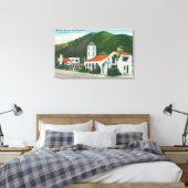 Uitzicht aan de buitenkant van de Motel Inn Canvas Afdruk (Insitu (Slaapkamer))