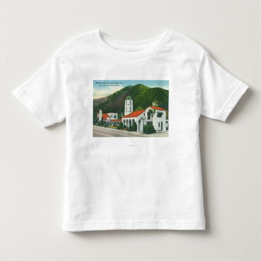 Uitzicht aan de buitenkant van de Motel Inn Kinder Shirts (Voorkant)