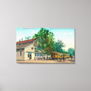 Uitzicht aan de buitenkant van de Noord-elektrisch Canvas Afdruk