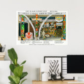 Uitzicht aan de buitenkant van de Ye Olde Curio Sh Poster (Thuiskantoor)